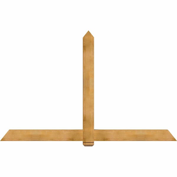 Ekena Millwork Eugene Rough Sawn Timber Gable Bracket, Western Red Cedar, 96"W x 60"H x 4"D x 6"F, 15/12 Pitch GBW096X60X0406EUG00RWR - main